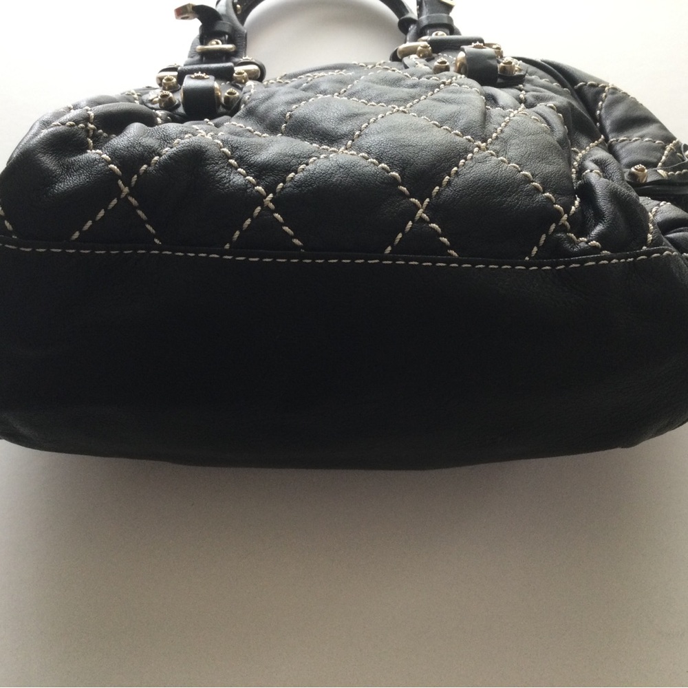 Juicy Couture Black Quilted Satchel with Contrast Stitching - Picture 4 of 11
